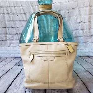 Coach Penelope Cream Pebble Leather Handbag
